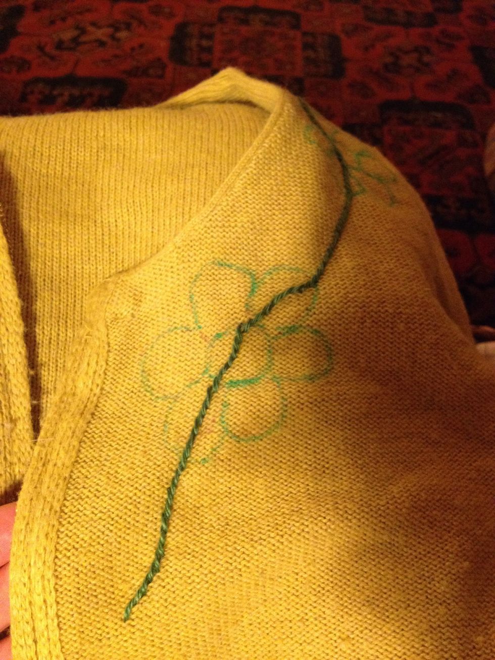 Next time, I'll do the flowers first.