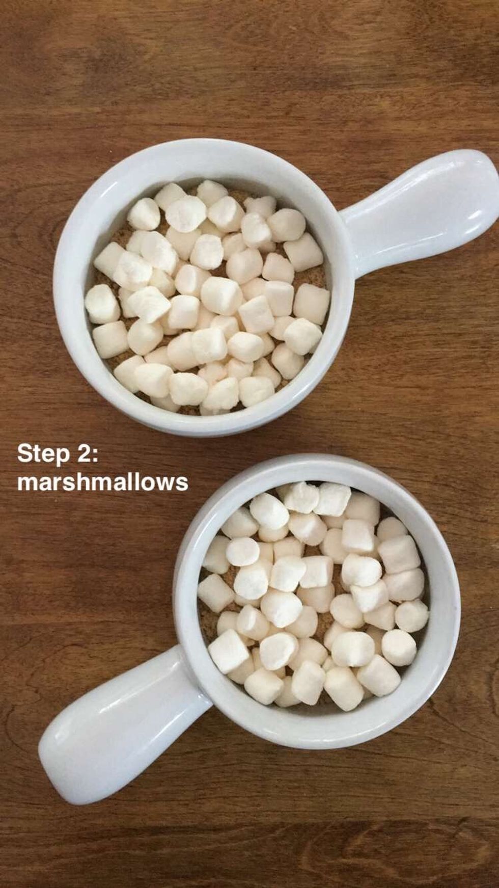Next, toss on some marshmallows