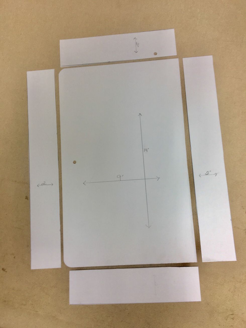 Next, trim the end sides down to the correct length. Ours were 2 x 9 and 2 x 14.