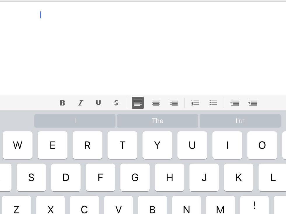 Next, type your story now.