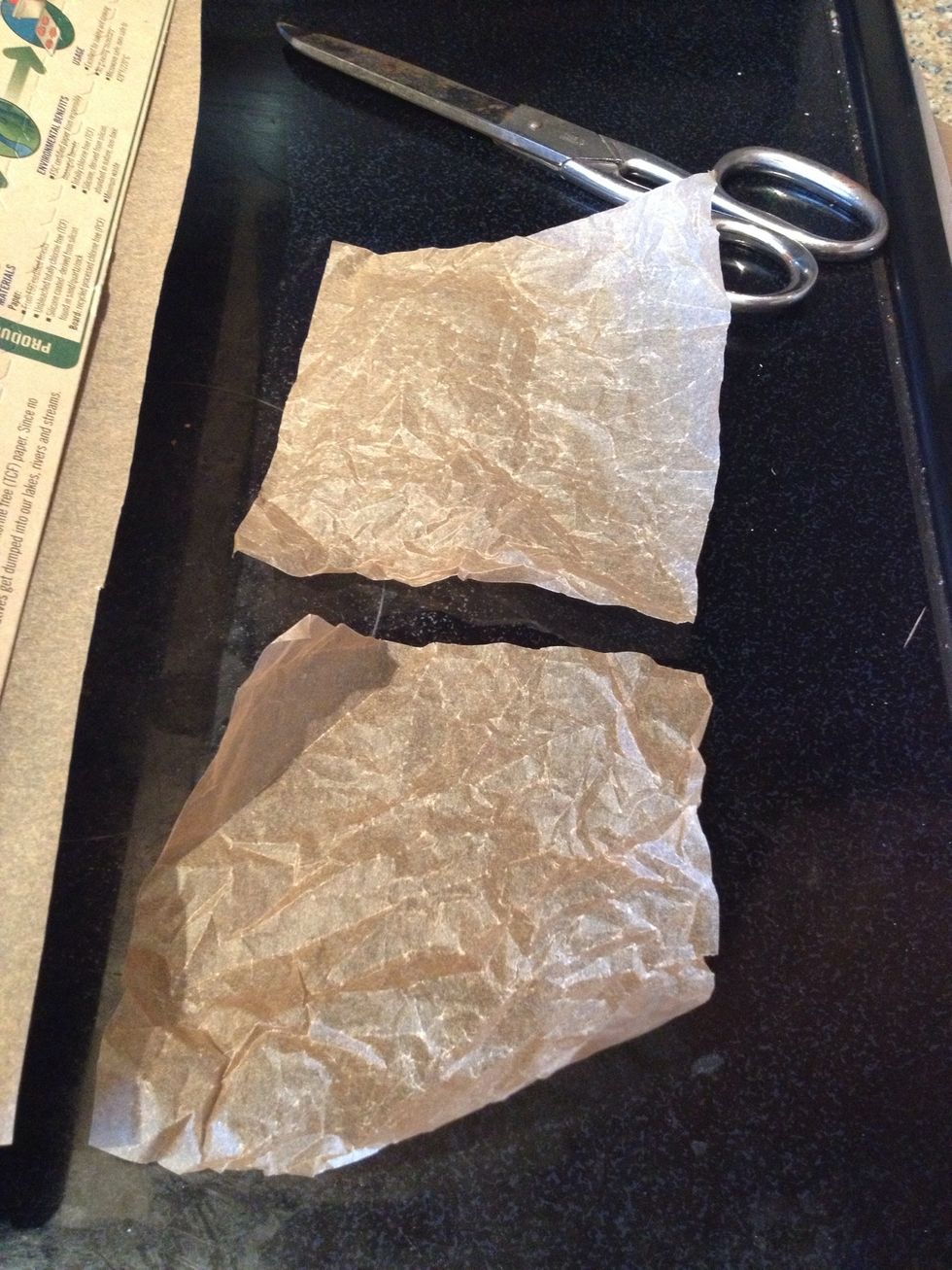 Next uncrinkle them and layer them on top of each other...