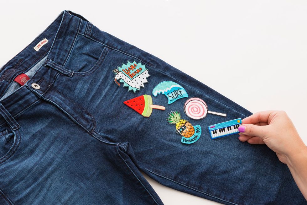 Next up is placement! The best place for patches to sit is an area that will sit fairly flat and won\u2019t bend often when worn (hint: Avoid the knees!).