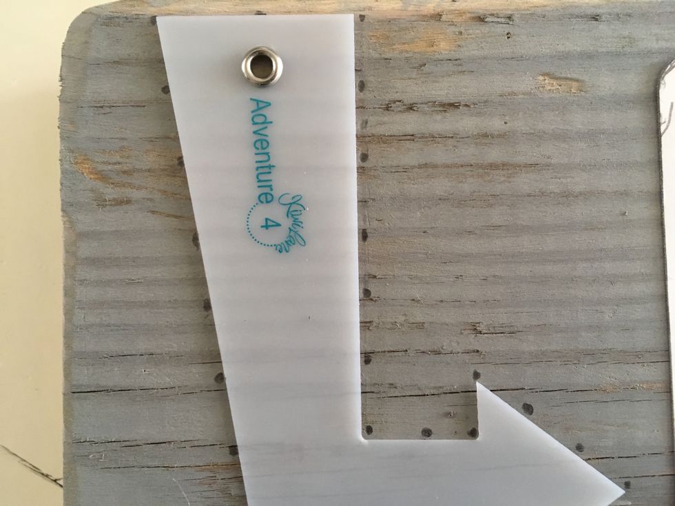 Next, using a pencil, make little dots about a 1/2" apart around each template.