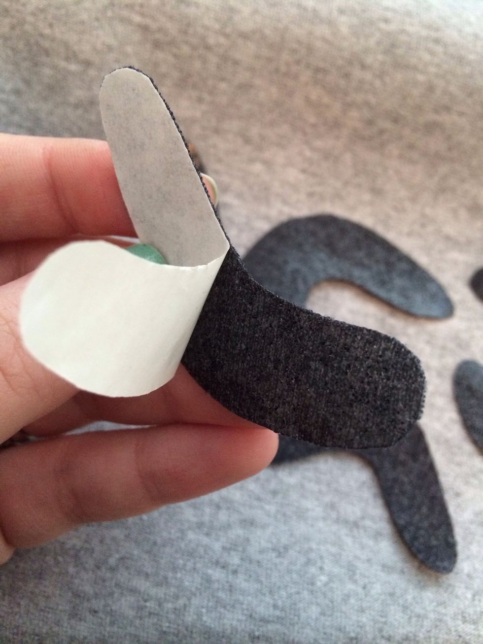 Next, you'll peel off the paper, position, and iron on.