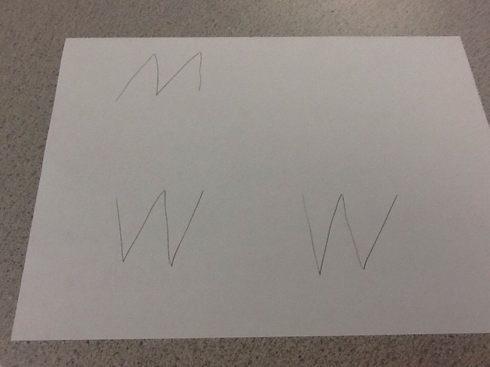 Next you need to draw an M.