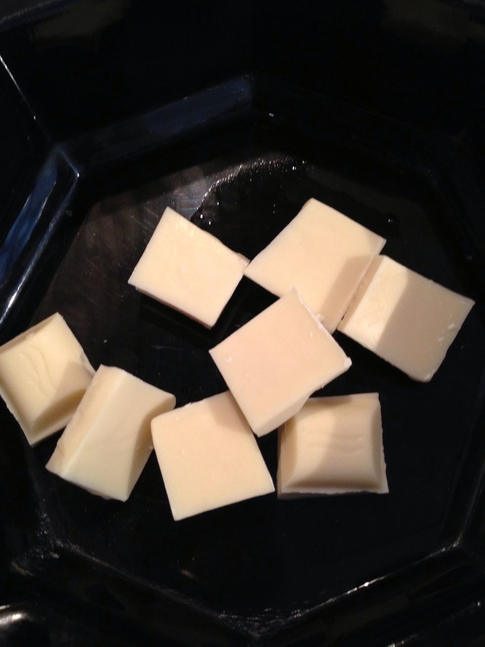 Next you need to melt the white chocolate