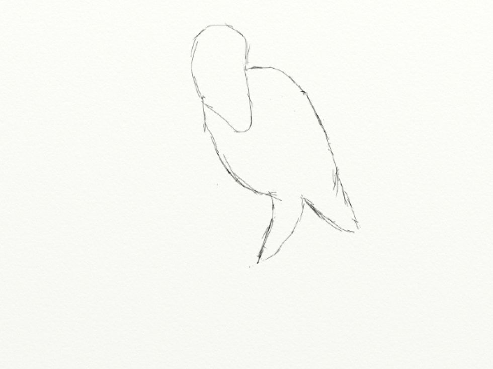 Next you put a emotionless face on the body (and note that its a lumpy face not a Kristen Stewart