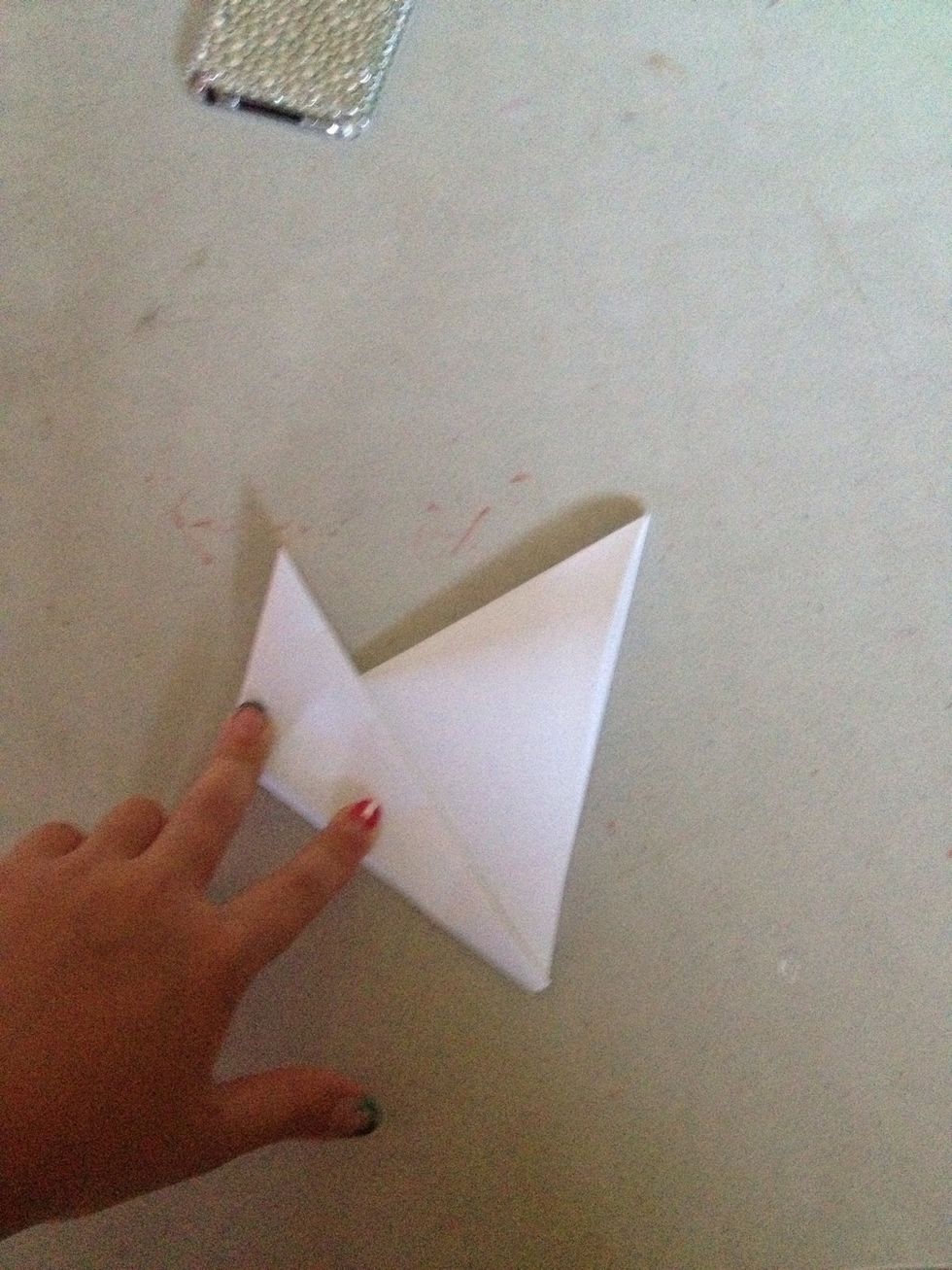 Next, you take the side and fold it in you can measure how big you want it