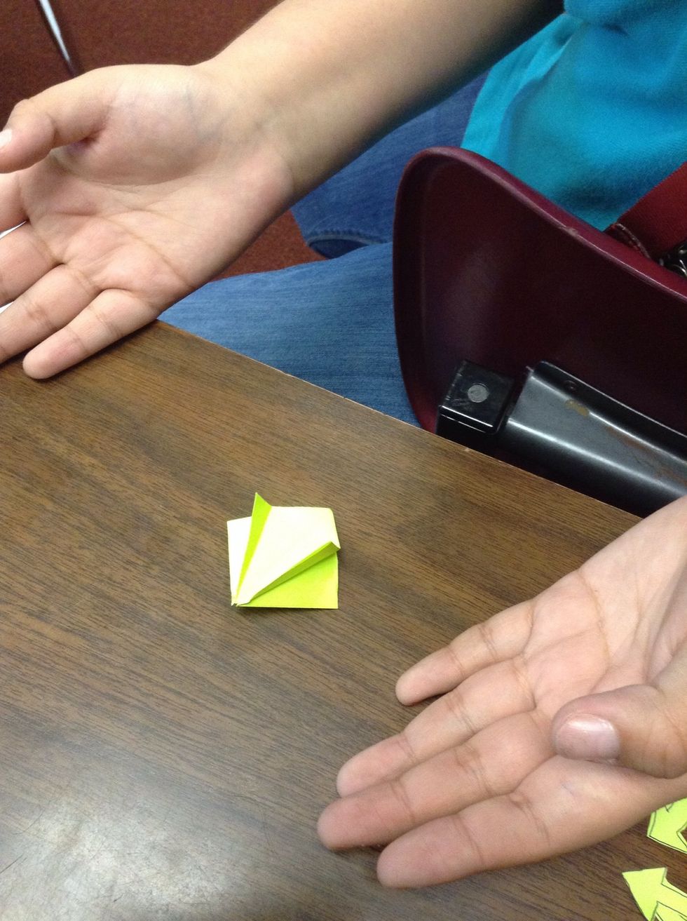 Next you unfold all the folded flaps.