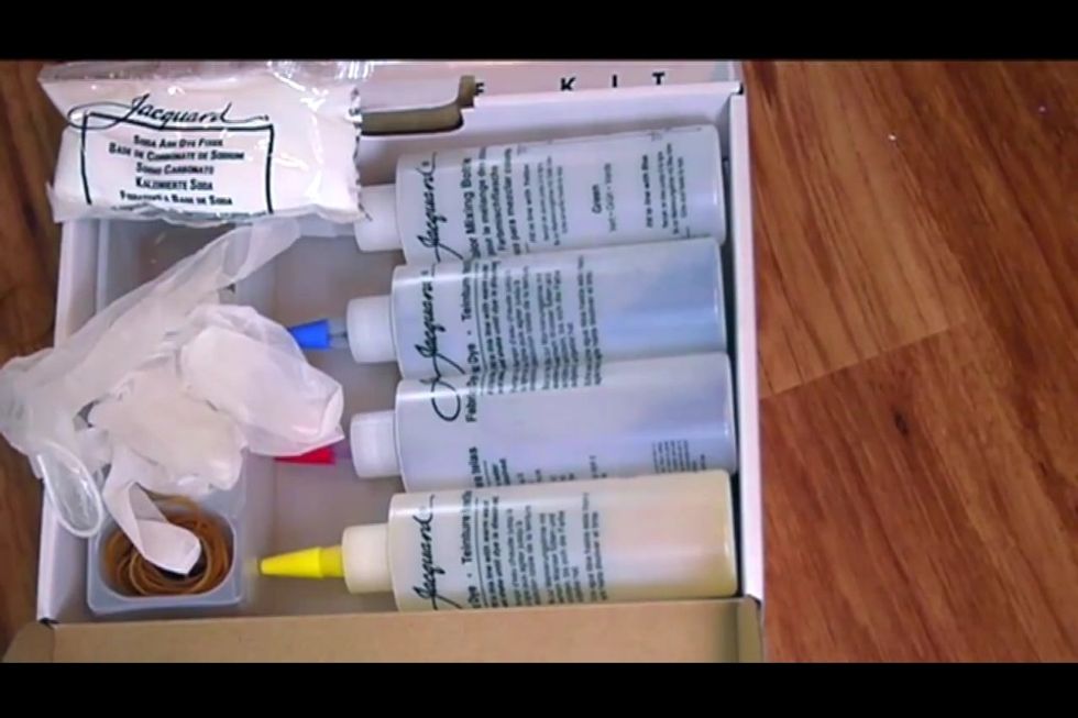 Next you wanna get your tiedye kit.