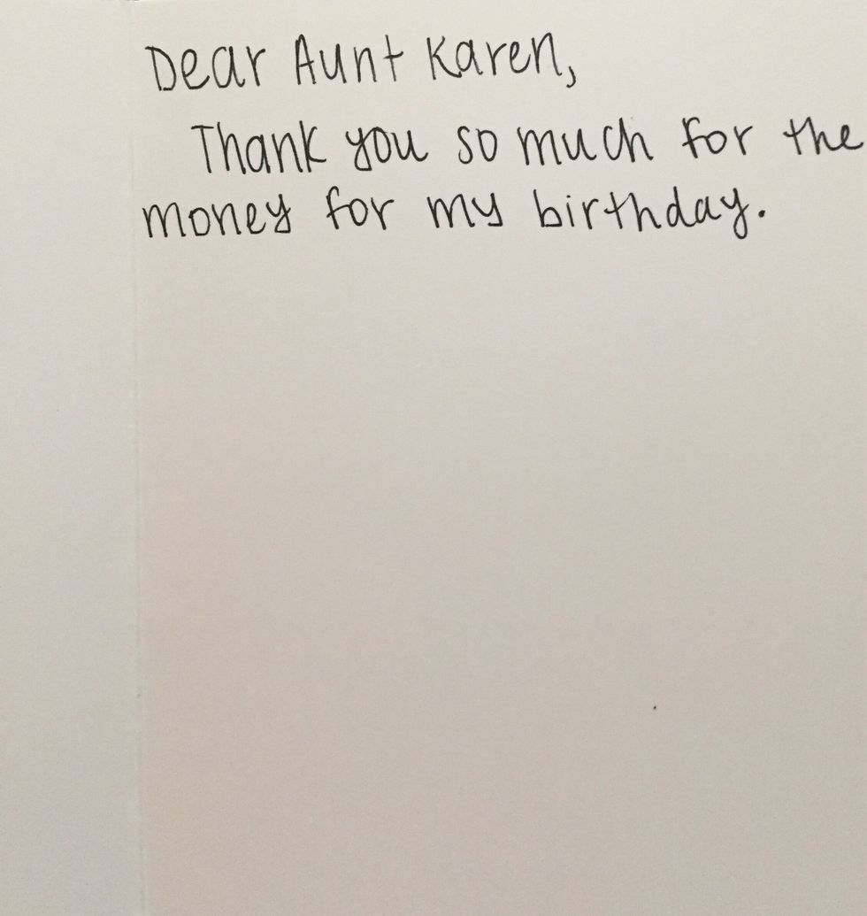 Next, you want to express your thanks.