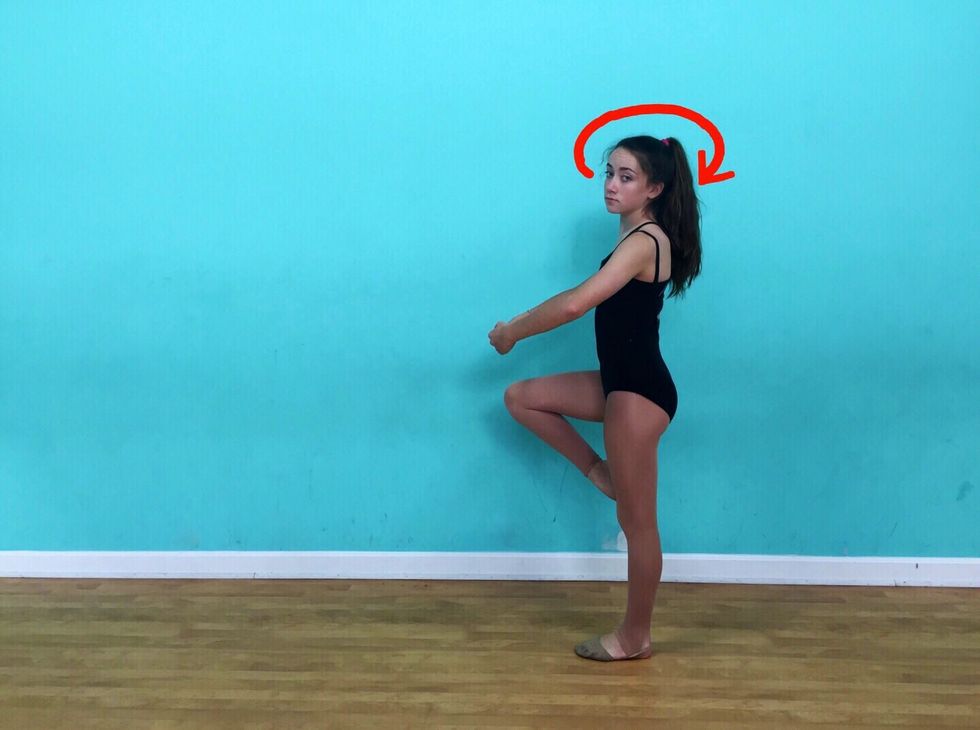 Next you will add back in your spot to your turn that will create the rotation of the turn.