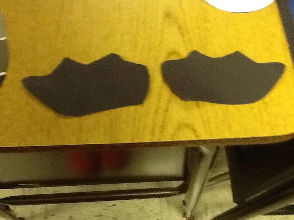 Next you will cut out the trace that you cut out of your bat template.