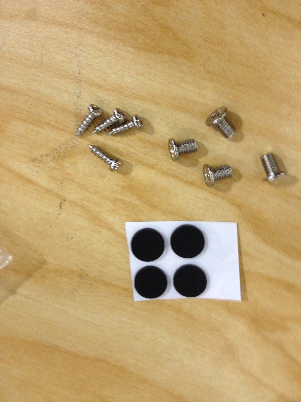 Next you will need the 4 fat screws.