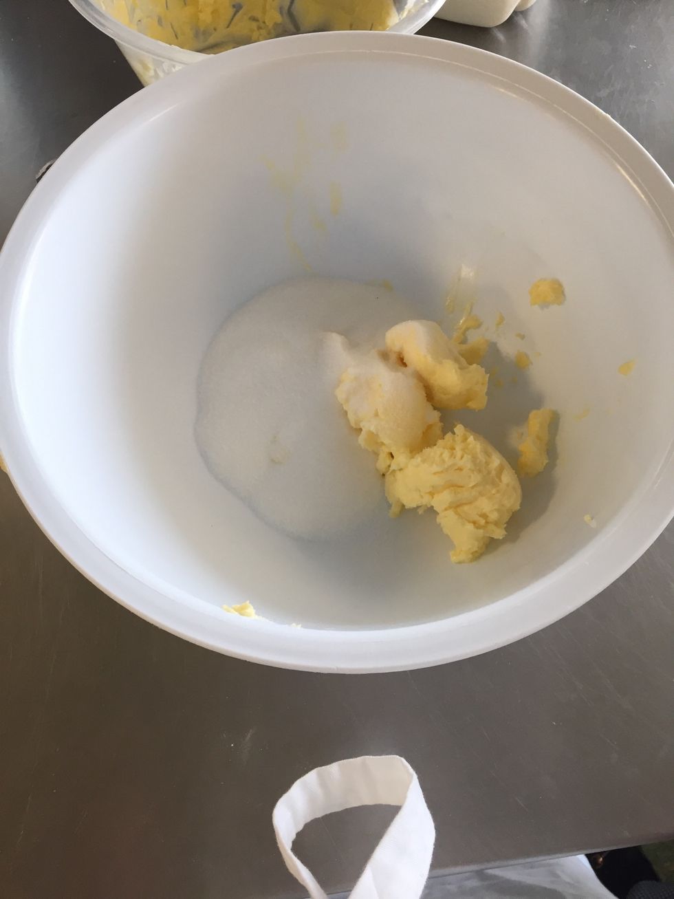 Next you will need to cream your butter and sugar together