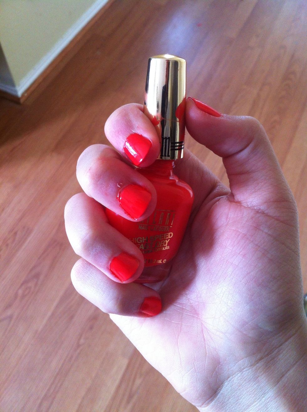 Next your going to put on your orange colored coat....