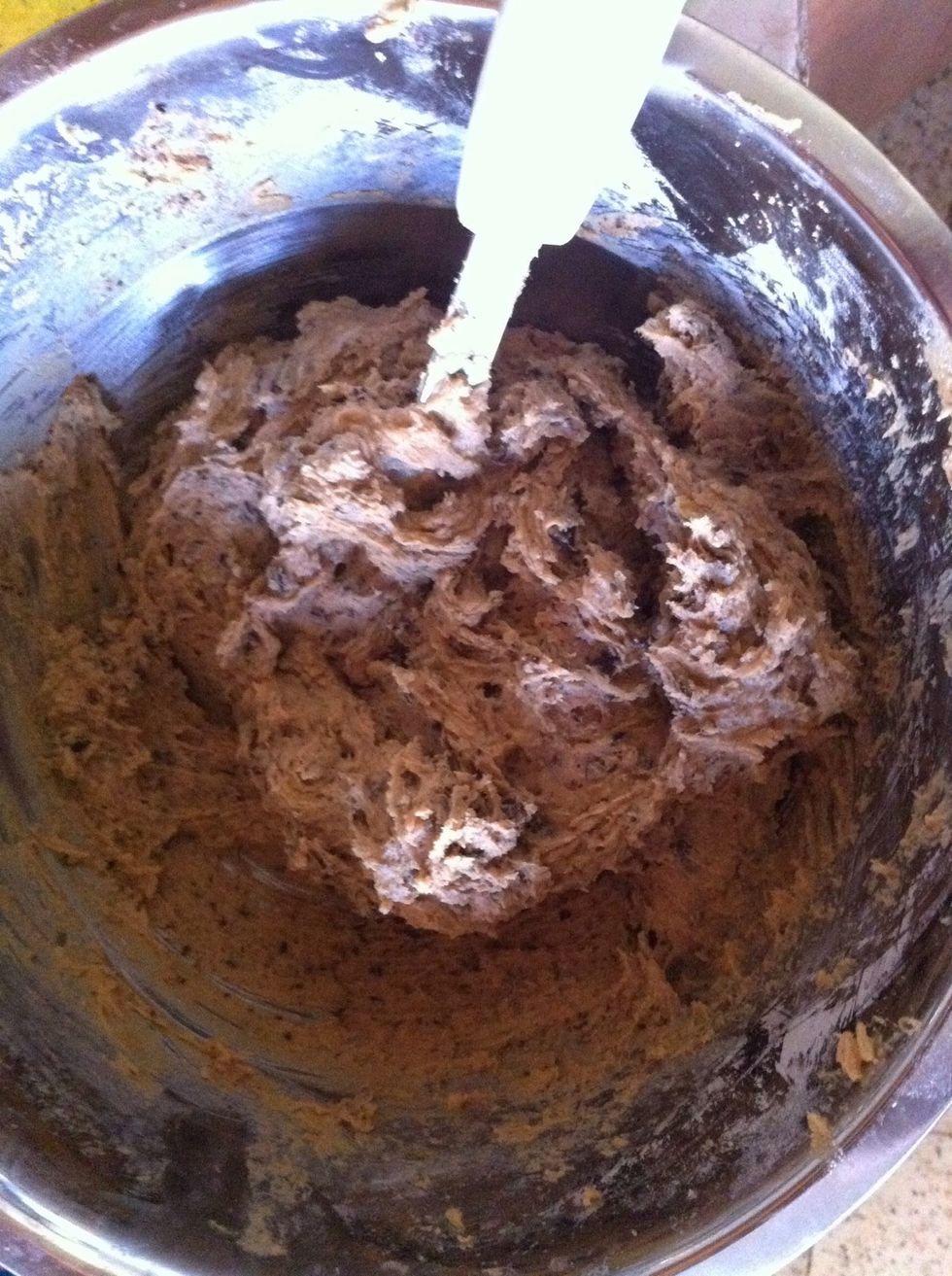 Nice , now create little balls using tablespoon or your hands.