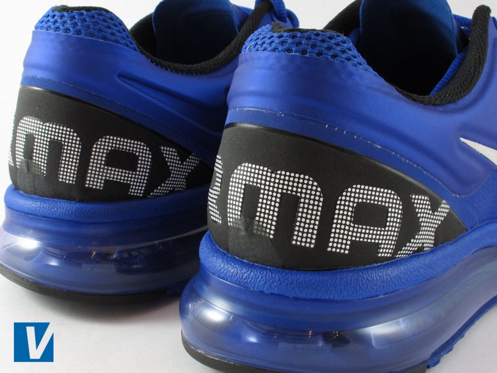 Nike Air Max 2013 shoes feature multiple layers fused together. Make sure the quality and finish of the seals around the fused layers of the heel are neat and clean.