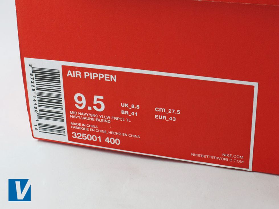 Nike retail boxes feature a label on one side detailing style name, size, colour, country of manufacture and a style number. The style number is usually 9 digits long.