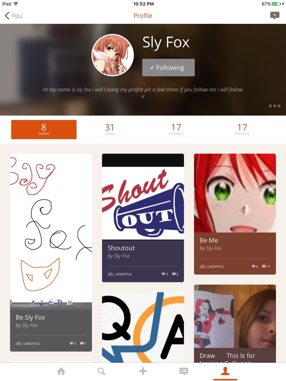 Ninth is Sly Fox she is really creative go follow her