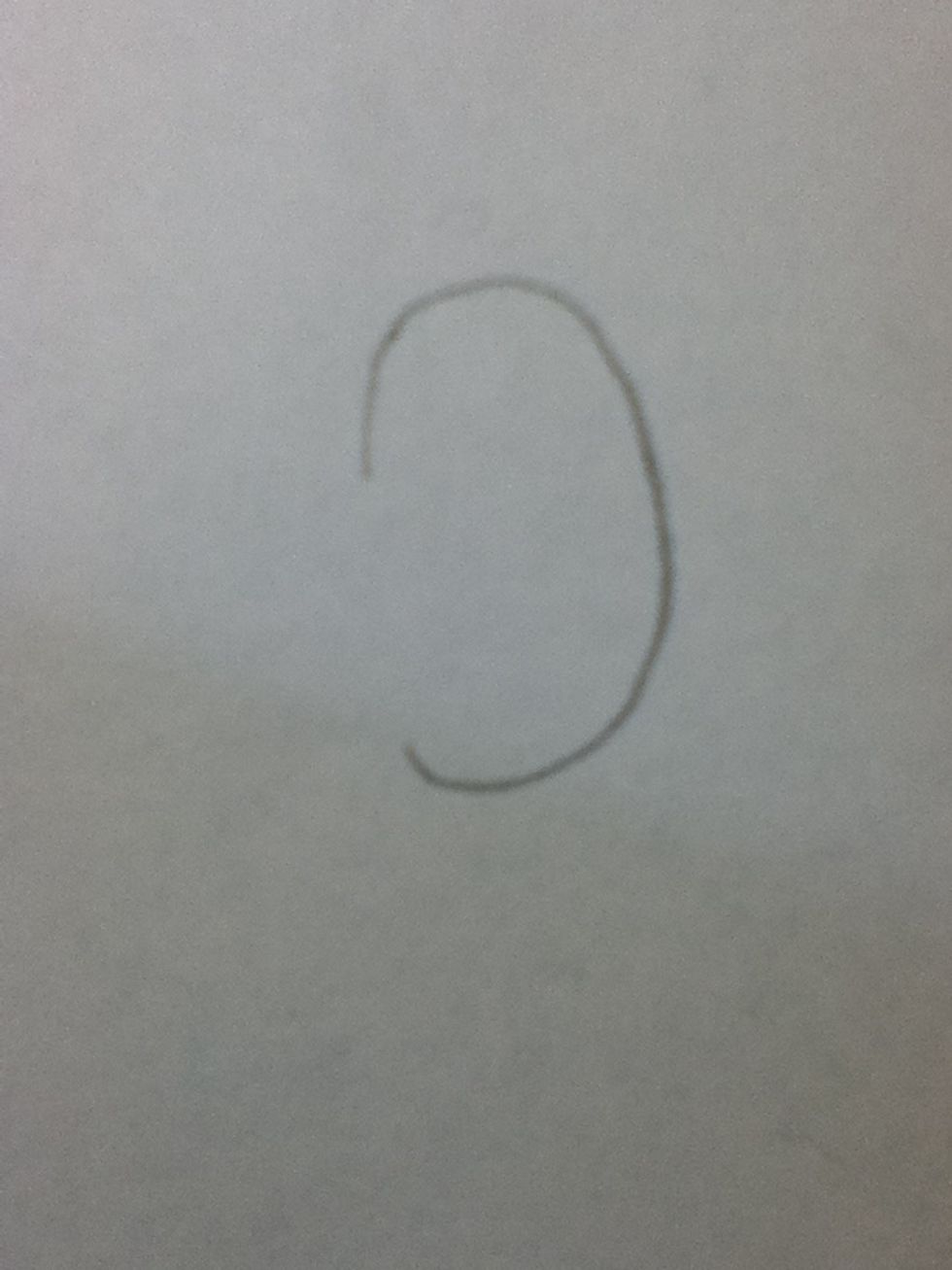 No.3. (Shocked eye) draw a backwards c