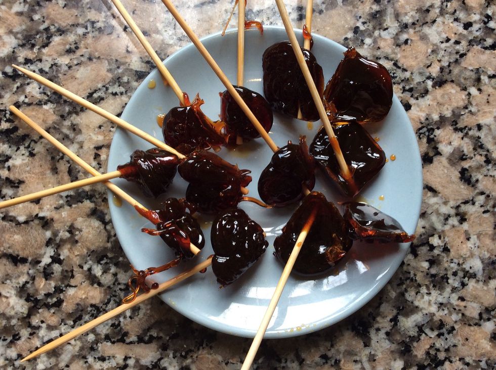 No beauty prizes here but great for a sore throat. Pop them in the freezer and apply as needed.  The flavour is sweet and spicy.