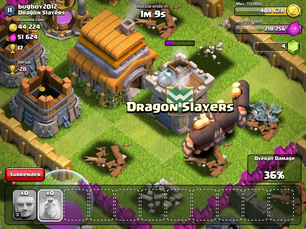 No clan castle troops gives a advantage