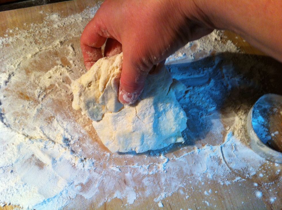 No holes..only 2 flips. Now turn dough over.