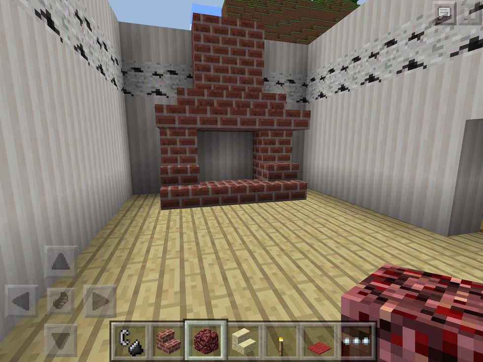 No living room is complete without a fireplace and mine is traditionally made in brick.