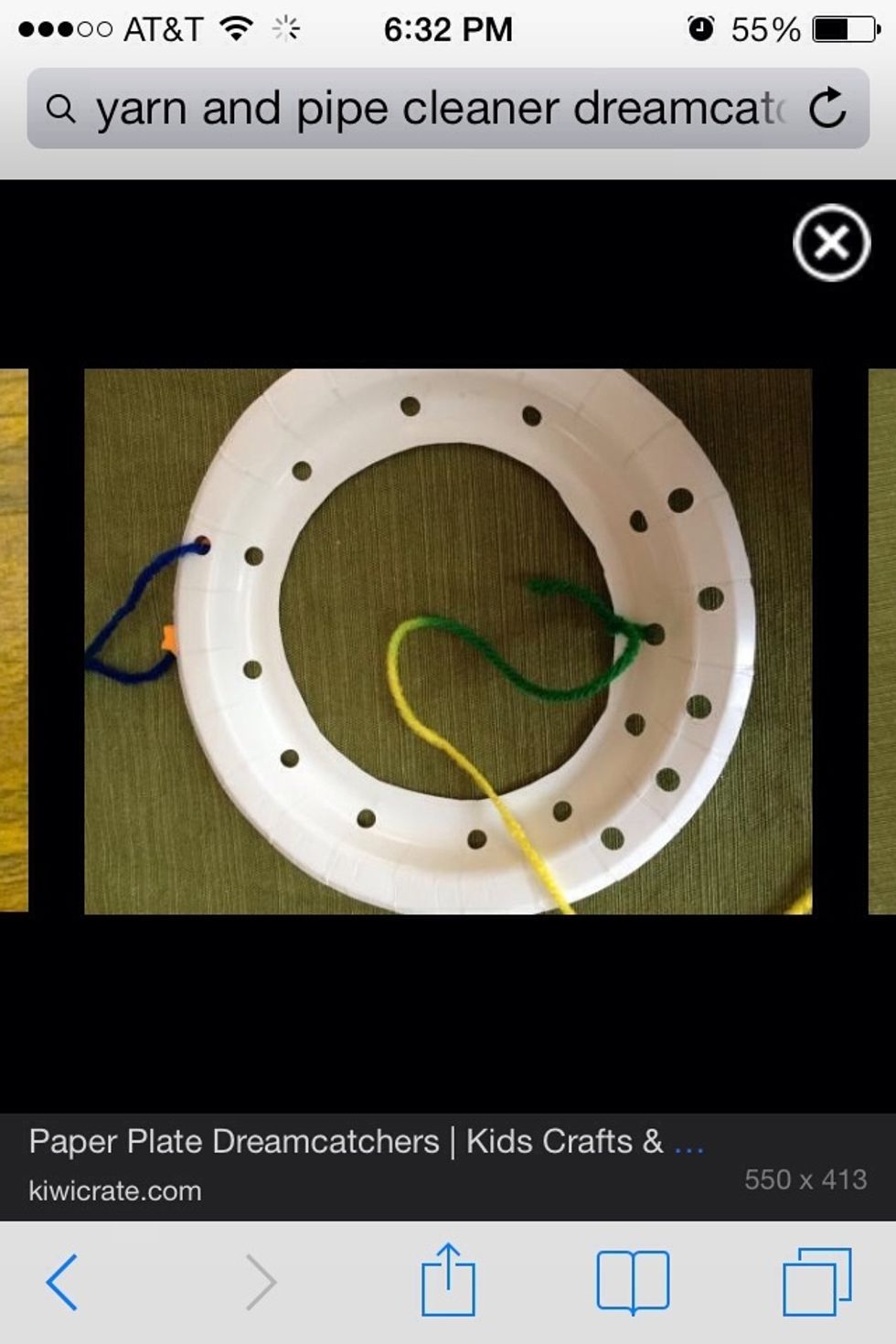 No pipe cleaner? No problem! Punch some holes into the ring of a paper plate.