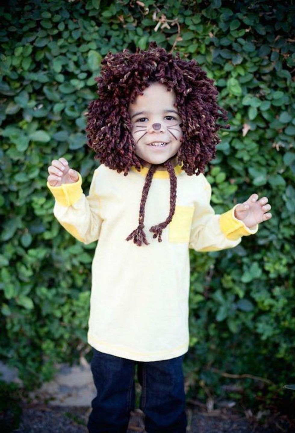 No-Sew Kids Lion Halloween Costume