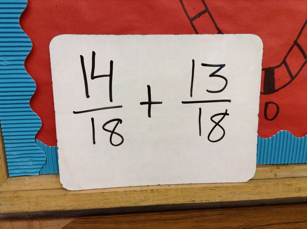 No the denominator is 18.