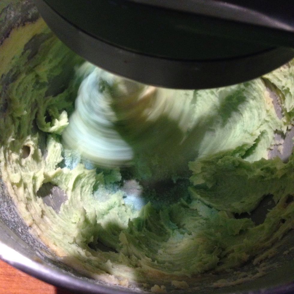 Noooww we add the jelly crystals and watch it turn colour