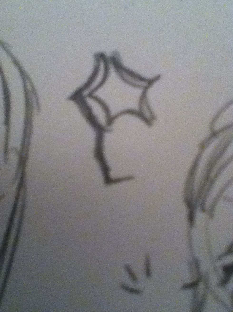 Nose and upper lips curve is sorta like a star