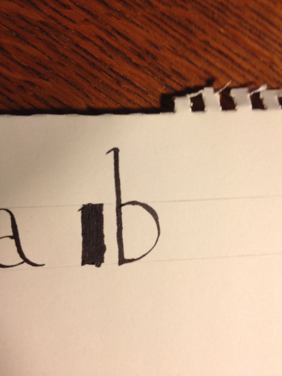 Not my best work, but you get the idea. Letter "b", and it was easy!