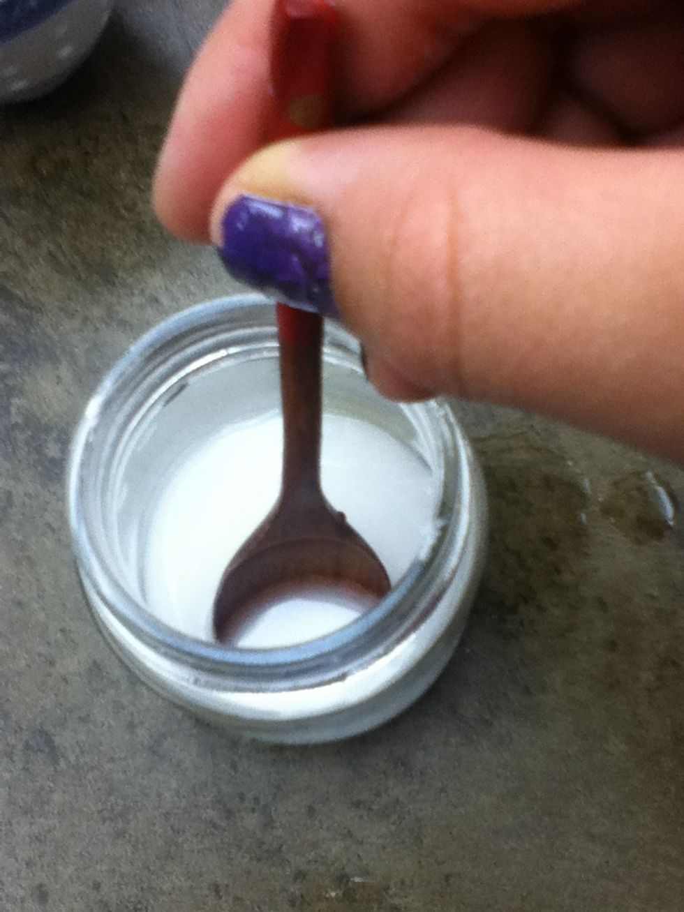 Not very pasty until you shake it, that'll come later.