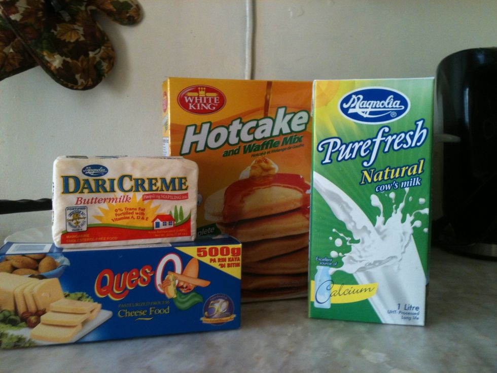 *Note: For the pancake mix, I just buy the one that's "Only Add Water" so I won't have to use egg. Also, I use Buttermilk flavored butter - it makes all the difference. Don't skip out on butter!!