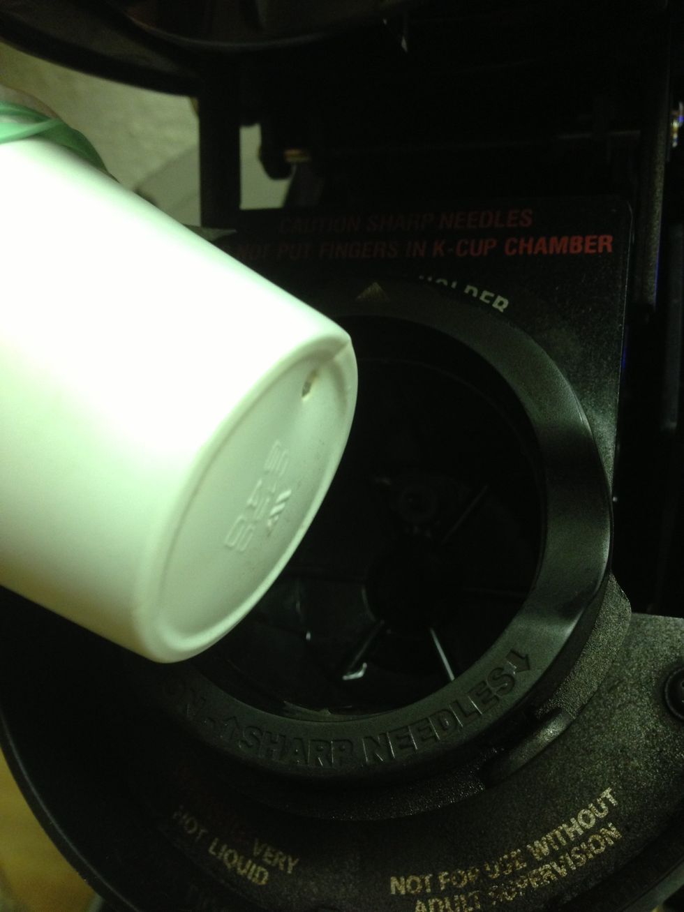 Note position of previous piercing hole