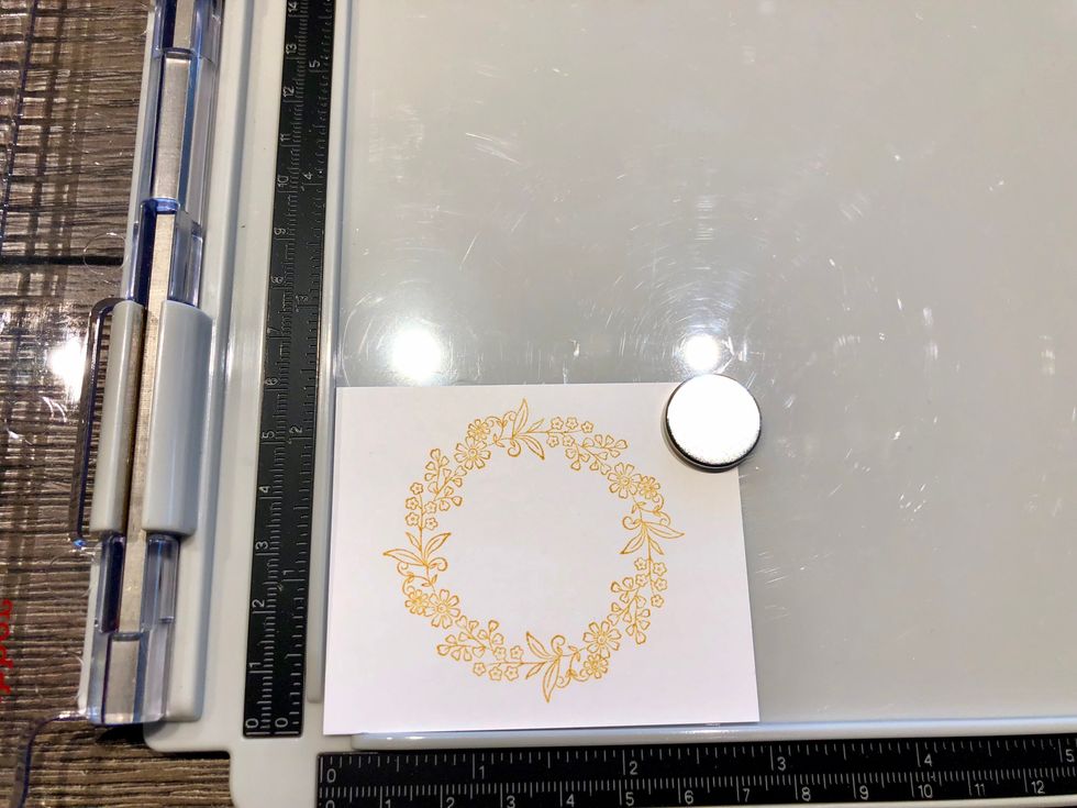 Note: stamp multiple times so you have a crisp image.