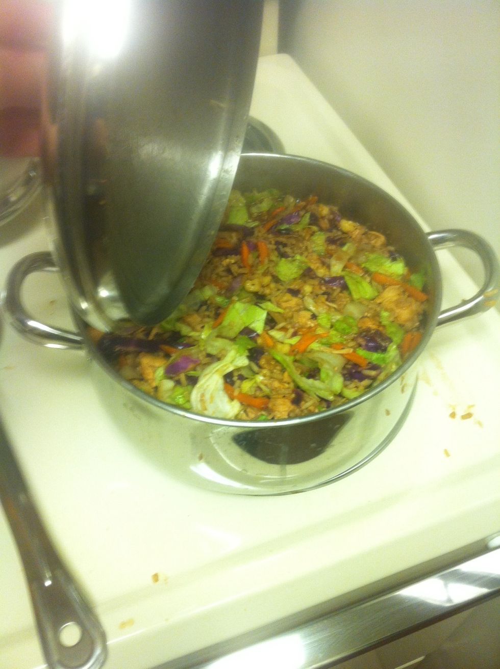 Note that it's cooked down. Be sure to keep stirring. Use a lid for best results, as the stem keeps in moisture and mashes dem flavors together like... well, whatever is something one mashes together.