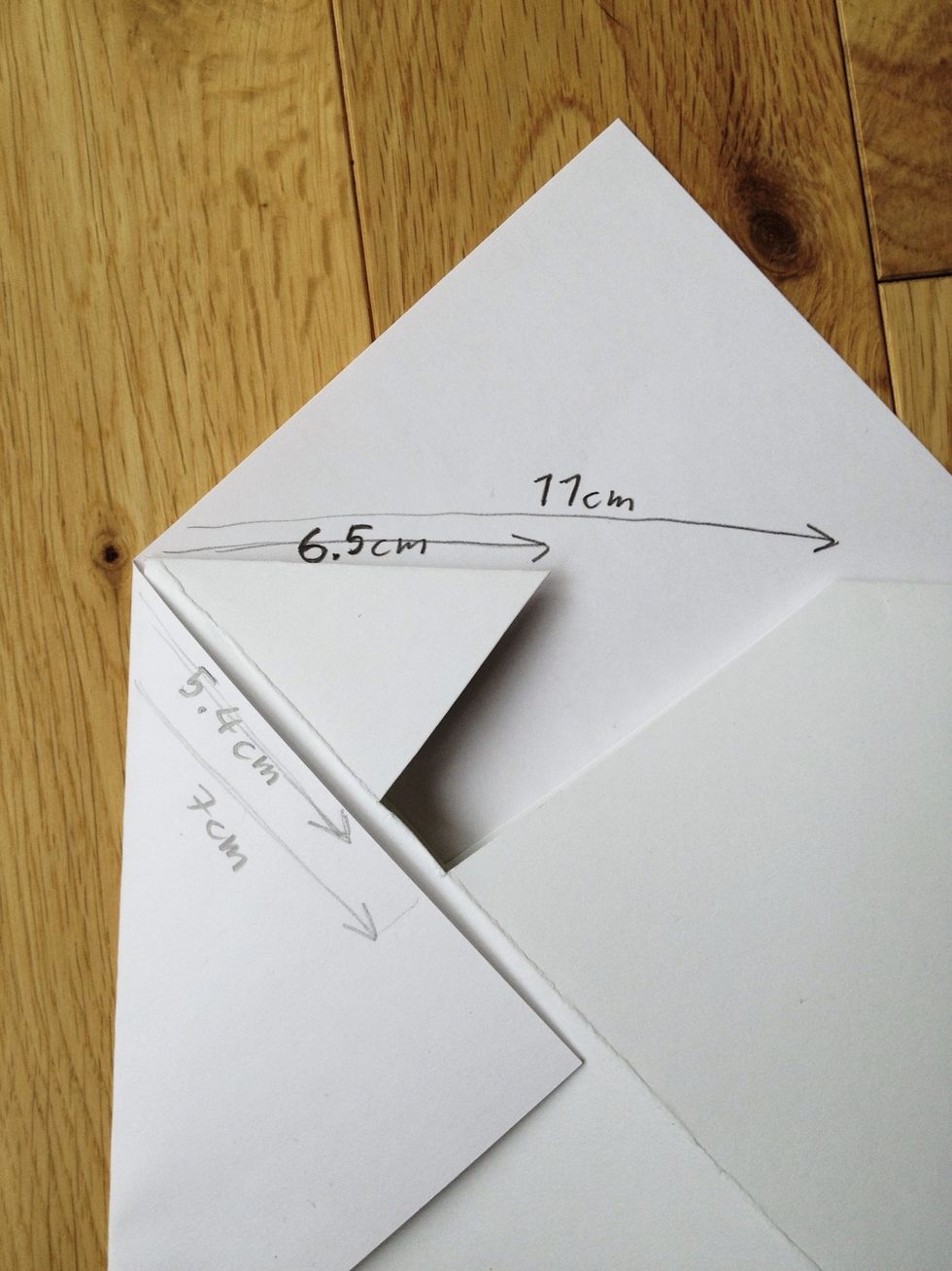 NOTE: These measurements are only for the curious! You do not need to follow them- in fact you may prefer to get a different angle. This is just how I did it.