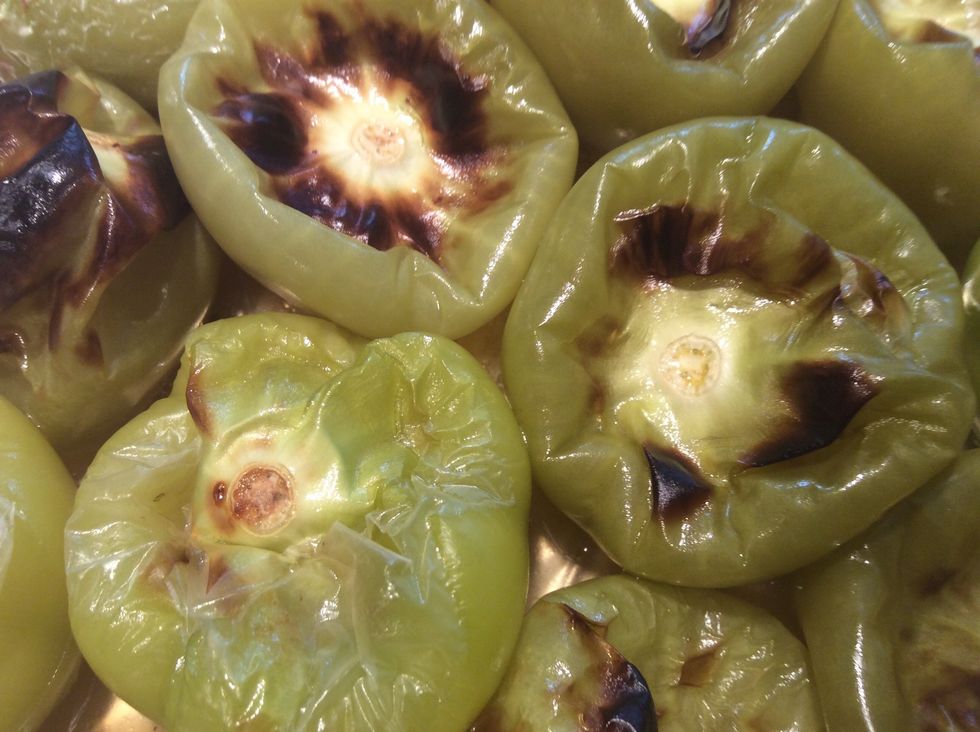 Notice how they collapsed upon themselves? This is exactly the result you are looking for (and why you lined the pan with foil).
