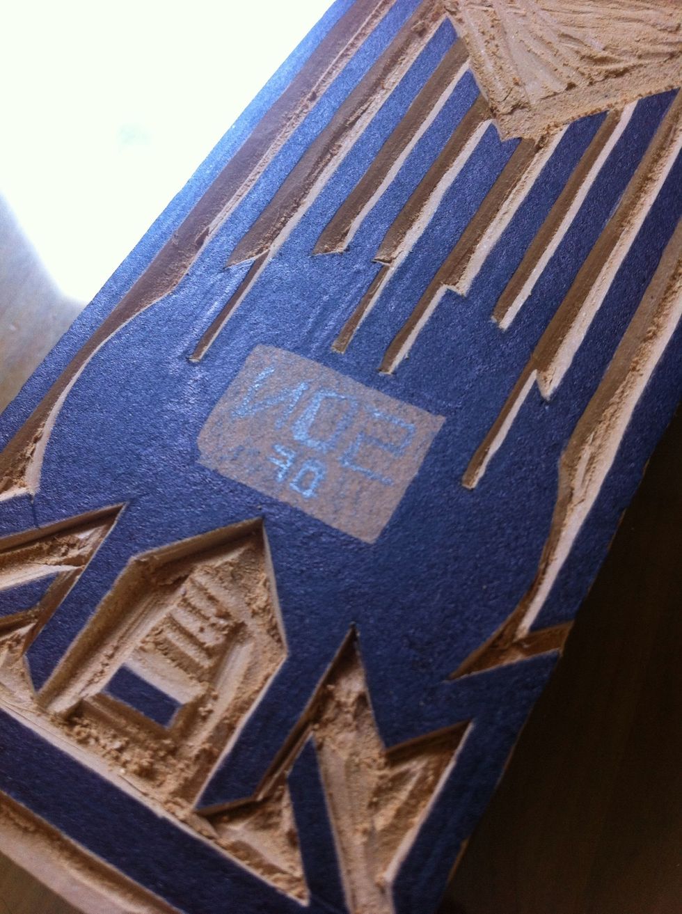 notice I left a penciled rough piece for the smaller type.