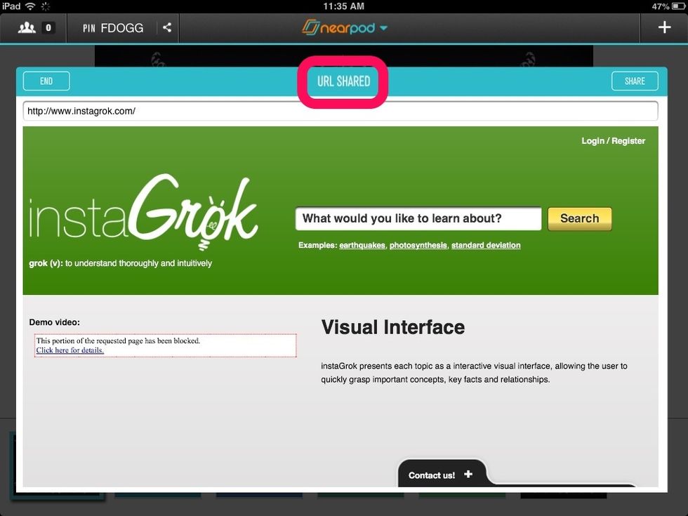 Notice it changed to URL Shared.