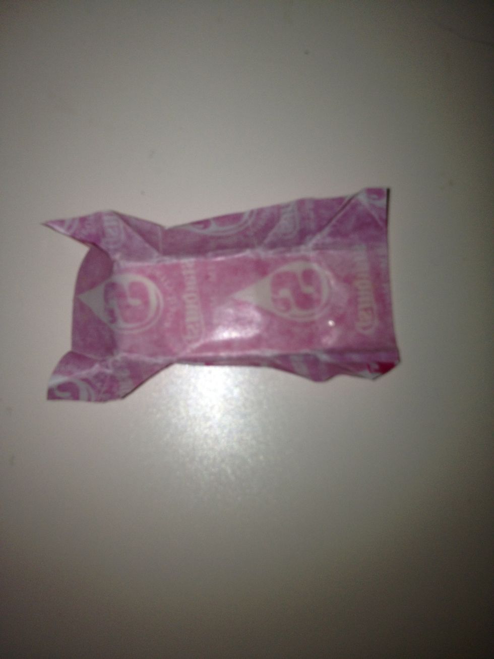 Notice the natural folds of the wrapper because this is where we will be folding.