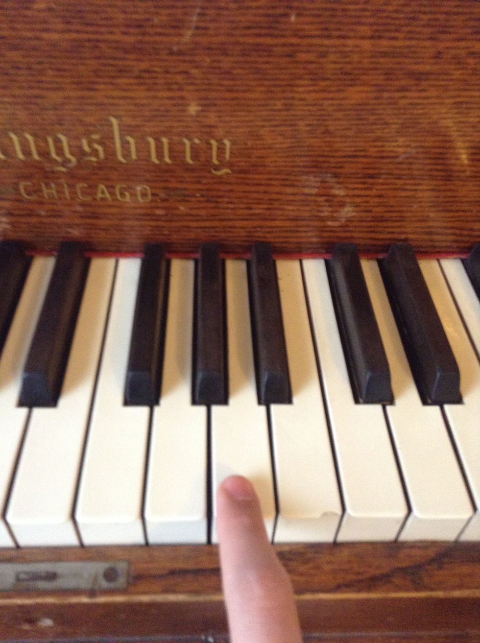 Now A, on the middle C octave.