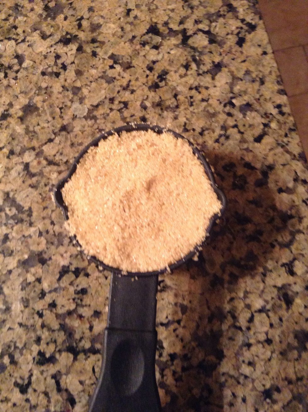 Now add 3/4 cups of tightly packed brown sugar