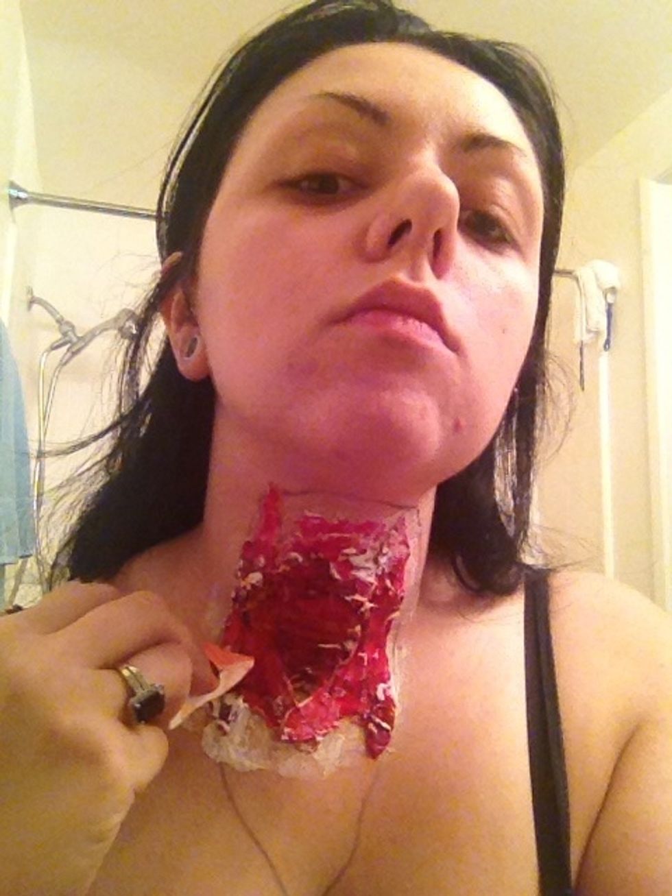 Now add a layer of latex around the muscle..