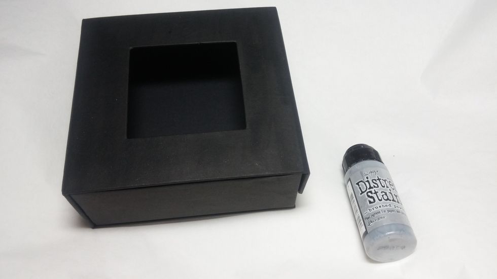 Now add a layer of metallic stain. I used a paint brush to apply it. This will also help you to get in the tiny corners.