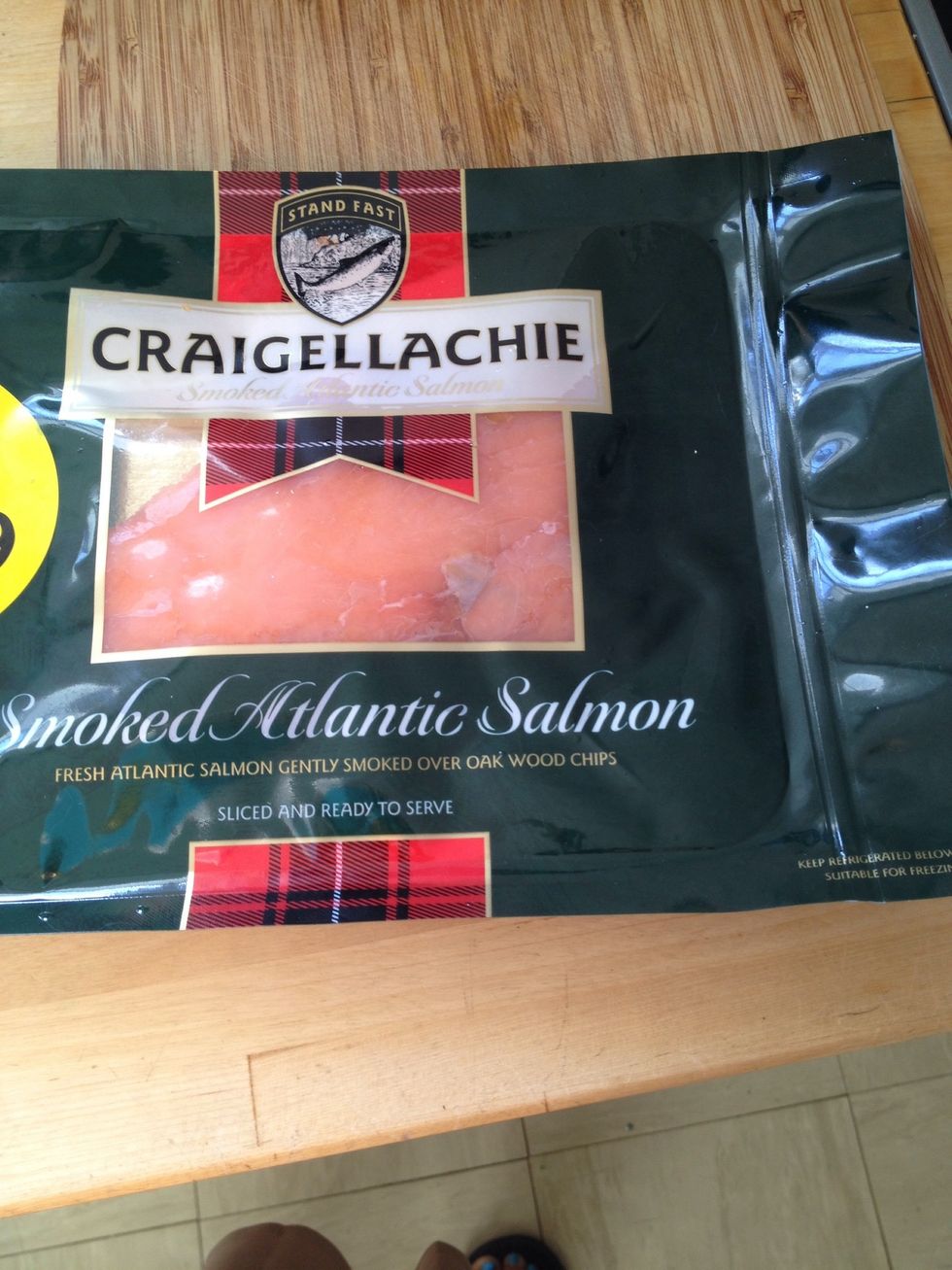 Now add a small amount off salmon